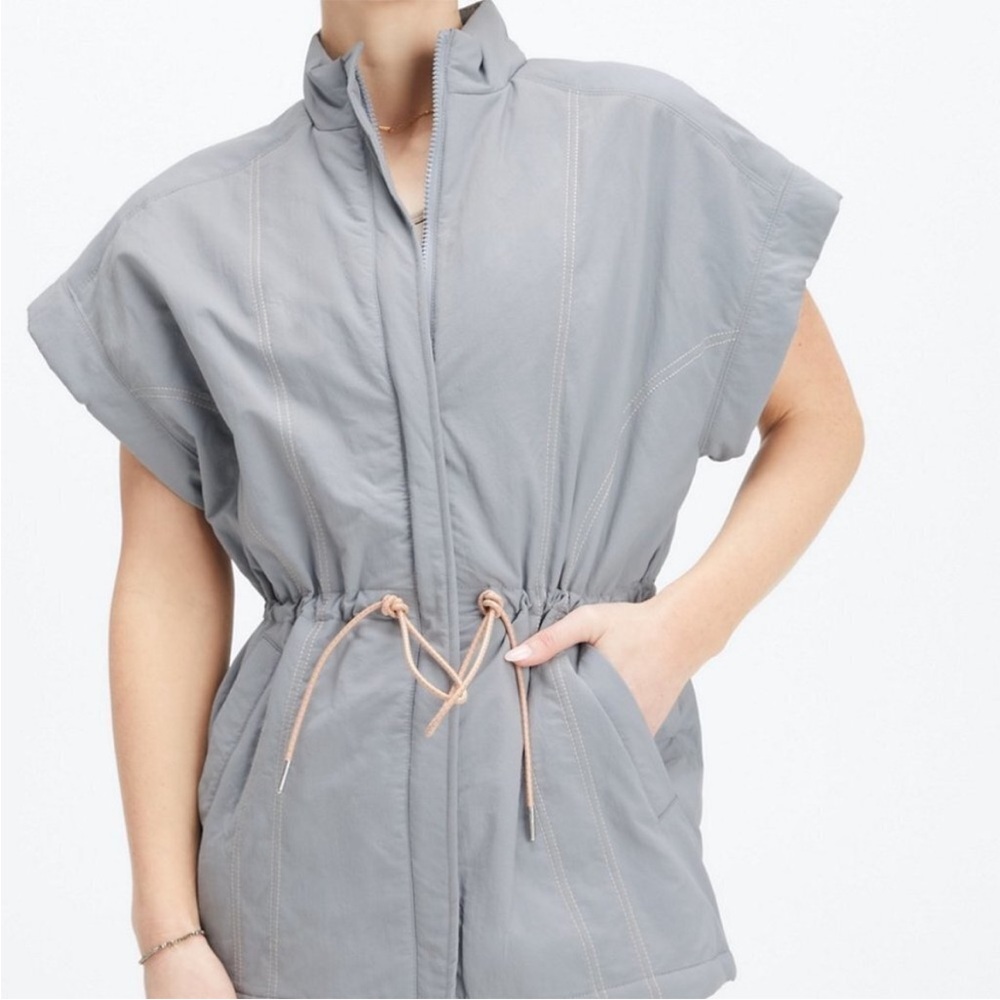 Fabletics Zip Drawstring Vest Womens Large Athlet… - image 1